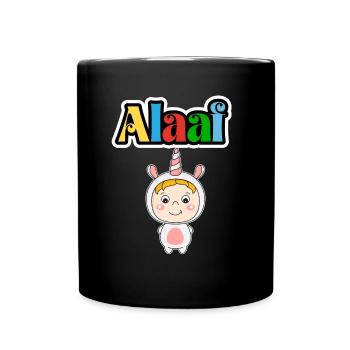 Animal de carnaval mignon, Kölle Alaaf, Licorne - Mug uni - noir - Devant