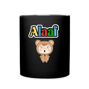 Mignon animal de carnaval, Kölle Alaaf, ours de fête - Mug uni - noir - Devant