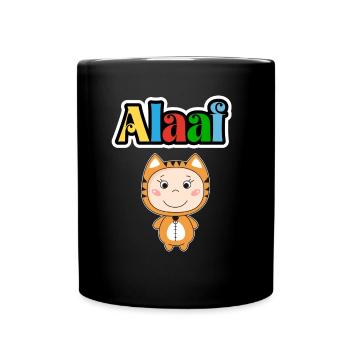 Cute Carnival Animal, Kölle Alaaf, party Tiger - Full Colour Mug - black - Front