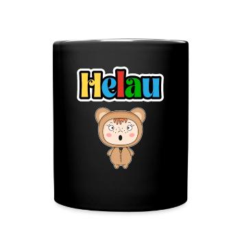 Süßes Karneval Tier, Meenz Helau, party - Tasse einfarbig - Schwarz - Vorne