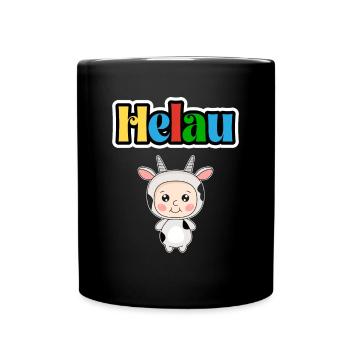 Süßes Karneval Tier, Meenz Helau, party - Tasse einfarbig - Schwarz - Vorne