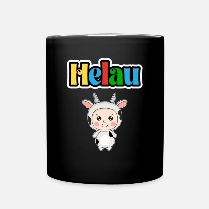 Süßes Karneval Tier, Meenz Helau, party - Tasse einfarbig - Schwarz