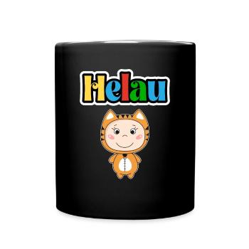 Süßes Karneval Tier, Meenz Helau, party - Tasse einfarbig - Schwarz - Vorne