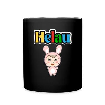 Süßes Karneval Tier, Meenz Helau, party - Tasse einfarbig - Schwarz - Vorne