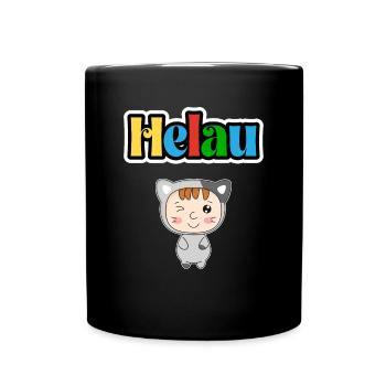 Süßes Karneval Tier, Meenz Helau, party - Tasse einfarbig - Schwarz - Vorne