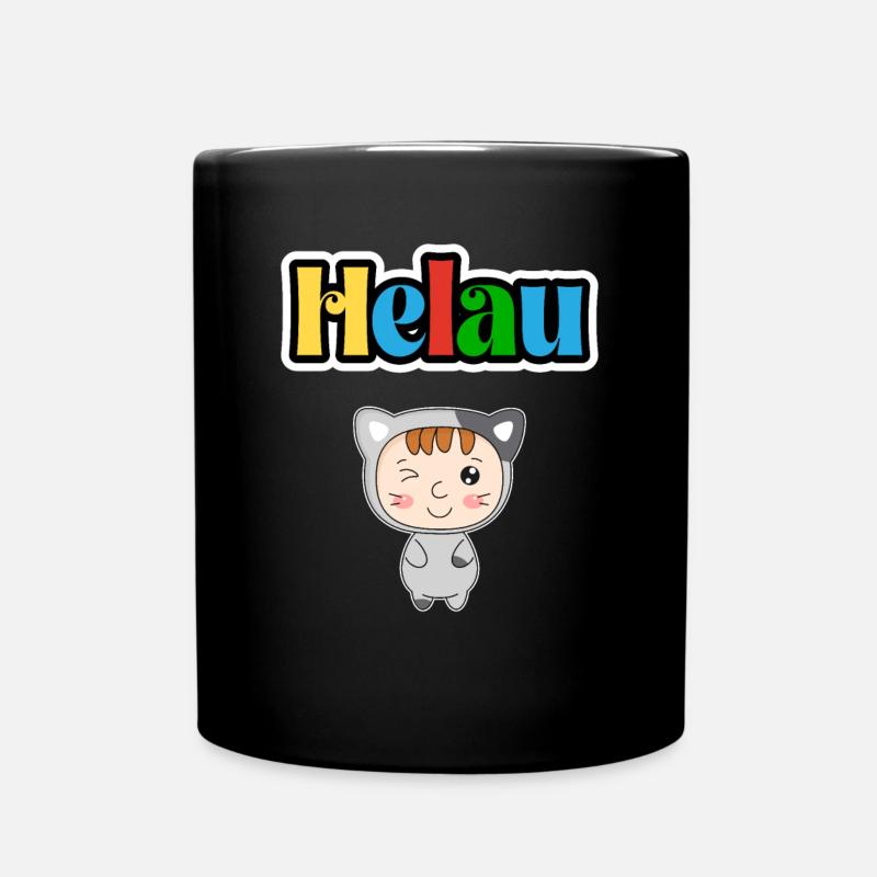 Süßes Karneval Tier, Meenz Helau, party - Tasse einfarbig - Schwarz