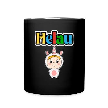 Süßes Karneval Tier, Meenz Helau, party - Tasse einfarbig - Schwarz - Vorne