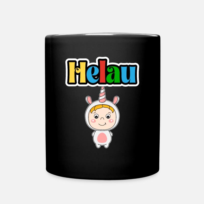 Süßes Karneval Tier, Meenz Helau, party - Tasse einfarbig - Schwarz