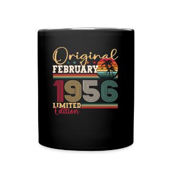 Cadeau d’anniversaire original de février 1956 - Mug uni - noir - Devant