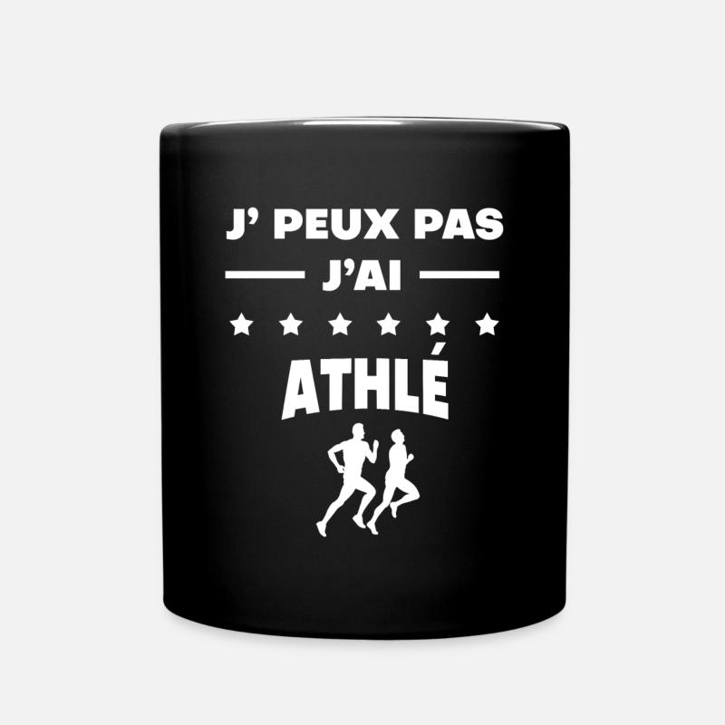 Je peux pas j'ai athlé cadeau athlé - Mug uni - noir