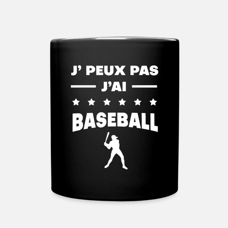 Je peux pas j'ai baseball cadeau baseball - Mug uni - noir
