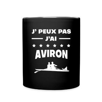 Je peux pas j'ai aviron cadeau aviron - Mug uni - noir - Devant