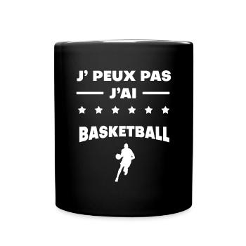 Je peux pas j'ai basketball cadeau basketball - Mug uni - noir - Devant