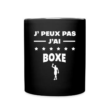 Je peux pas j'ai boxe homme cadeau boxe - Mug uni - noir - Devant