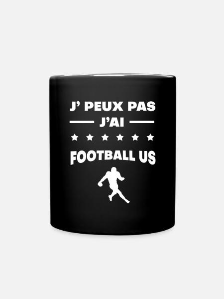 Je peux pas j'ai football US cadeau football US - Mug uni - noir