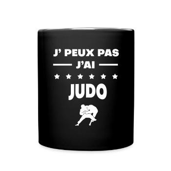 Je peux pas j'ai judo cadeau judo - Mug uni - noir - Devant