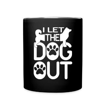 J’ai laissé le chien sortir - pattes - Mug uni - noir - Devant