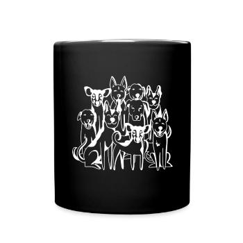 Paria-Hunde - Tasse einfarbig - Schwarz - Vorne