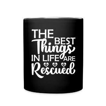 Les meilleures choses de la vie sont sauvées - Mug uni - noir - Devant