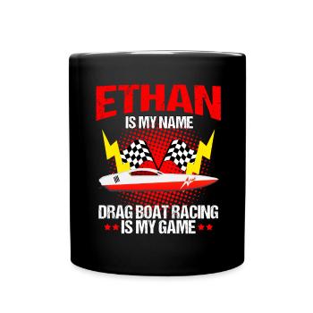 Speedboat Racing Design for Racing Boaters - Full Colour Mug - black - Front