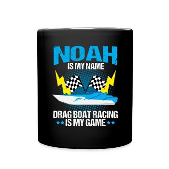 Conception de pilote de bateau de course pour les courses de dragsters - Mug uni - noir - Devant