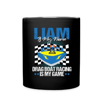 Speedboat Racing Design for Racing Boaters - Full Colour Mug - black - Front