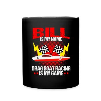 Drag boat design for racing boaters - Full Colour Mug - black - Front