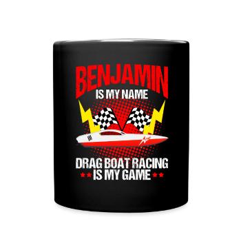 Conception de bateaux de course pour les courses de dragsters - Mug uni - noir - Devant