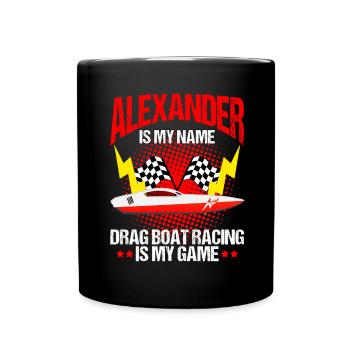 Conception de bateaux de course pour les courses de dragsters - Mug uni - noir - Devant