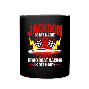 Conception de pilote de bateau de course pour les courses de dragsters - Mug uni - noir - Devant