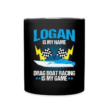 Speedboat Racing Design for Racing Boaters - Full Colour Mug - black - Front