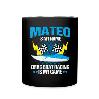 Conception de bateaux de course pour les courses de dragsters - Mug uni - noir - Devant