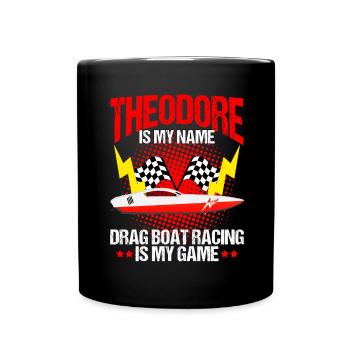 Conception de pilote de bateau de course pour les courses de dragsters - Mug uni - noir - Devant
