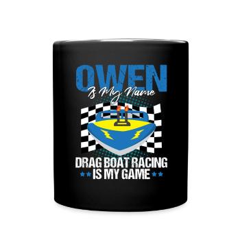 Speedboat Racing Design for Racing Boaters - Full Colour Mug - black - Front