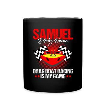 Speedboat Racing Design for Racing Boaters - Full Colour Mug - black - Front