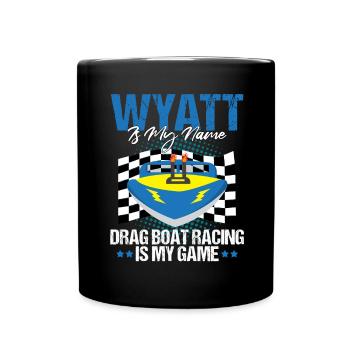 Conception de bateaux de course pour les courses de dragsters - Mug uni - noir - Devant