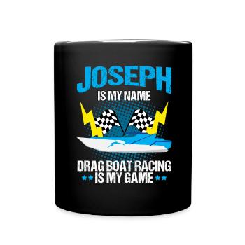 Drag Boot Design für Rennbootfahrer - Tasse einfarbig - Schwarz - Vorne