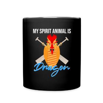 Pagayage de bateaux-dragons pour le festival des courses de bateaux-dragons - Mug uni - noir - Devant