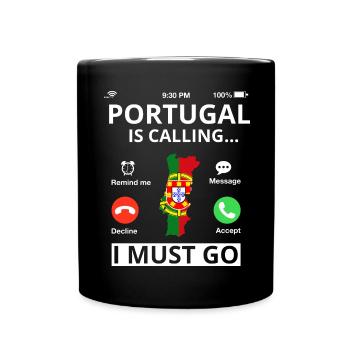 Portugal Flag Used Look Portuguese Flag - Full Colour Mug - black - Front