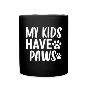 Mes enfants ont des pattes (2) - Mug uni - noir - Devant