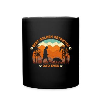 Best Golden Retriever Dad Ever - Full Colour Mug - black - Front