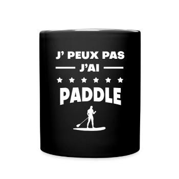 Je peux pas j'ai paddle cadeau paddle - Mug uni - noir - Devant