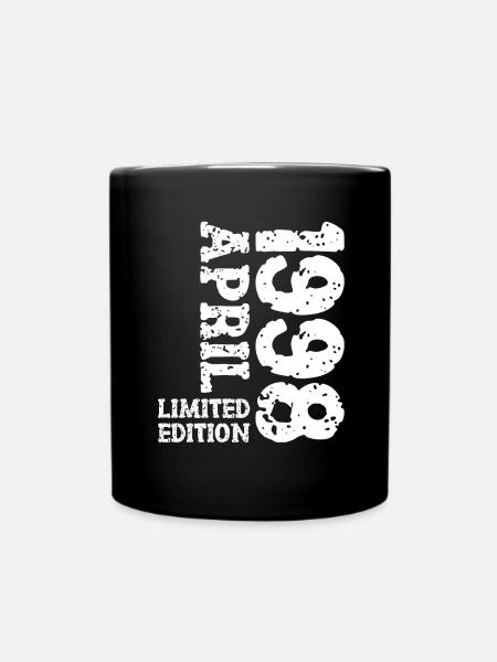 1998 April Limited Edition Geburtstag Geschenk - Tasse einfarbig - Schwarz