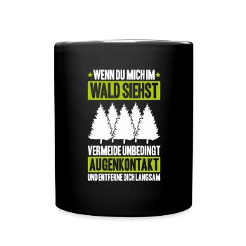 Förster Forstwirtschaft Forester Waldarbeiter Wald - Tasse einfarbig - Schwarz - Vorne