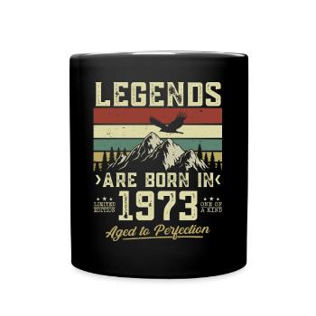 Les légendes sont nées en 1973 - Mug uni - noir - Devant
