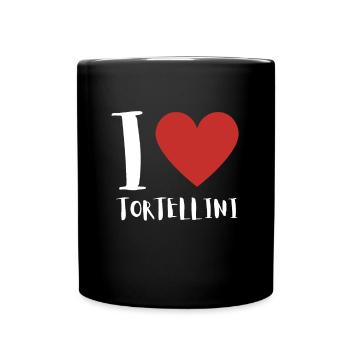 Italian Penne Pasta Tortellini - Tasse einfarbig - Schwarz - Vorne