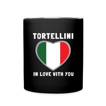 Italian Penne Pasta Tortellini - Tasse einfarbig - Schwarz - Vorne