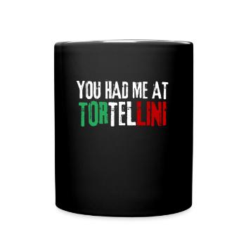 Italian Penne Pasta Tortellini - Tasse einfarbig - Schwarz - Vorne