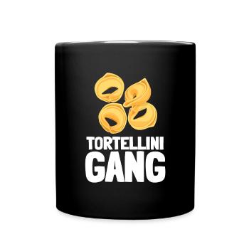 Italian Penne Pasta Tortellini - Tasse einfarbig - Schwarz - Vorne