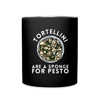 Italian Penne Pasta Tortellini - Tasse einfarbig - Schwarz - Vorne